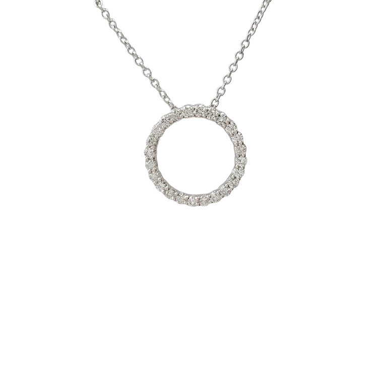 FJ KASHI (Y) 14K 1.53CT ETERNITY CIRCLE 21 DIAMOND PENDANT