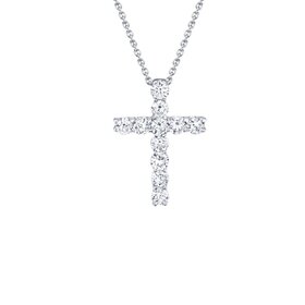FJ KASHI (Y) 14K .98CT DIAMOND CROSS PENDANT