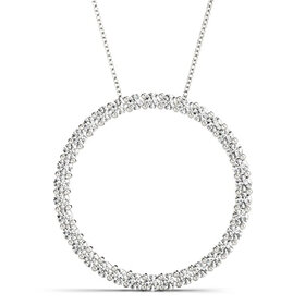 FJ KASHI (Y) 14K .98CT ETERNITY CIRCLE 22 DIAMOND PENDENT WHITE GOLD