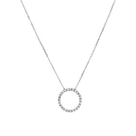 FJ KASHI (Y)14KW .49CT ETERNITY CIRCLE 22 DIAMOND PENDANT