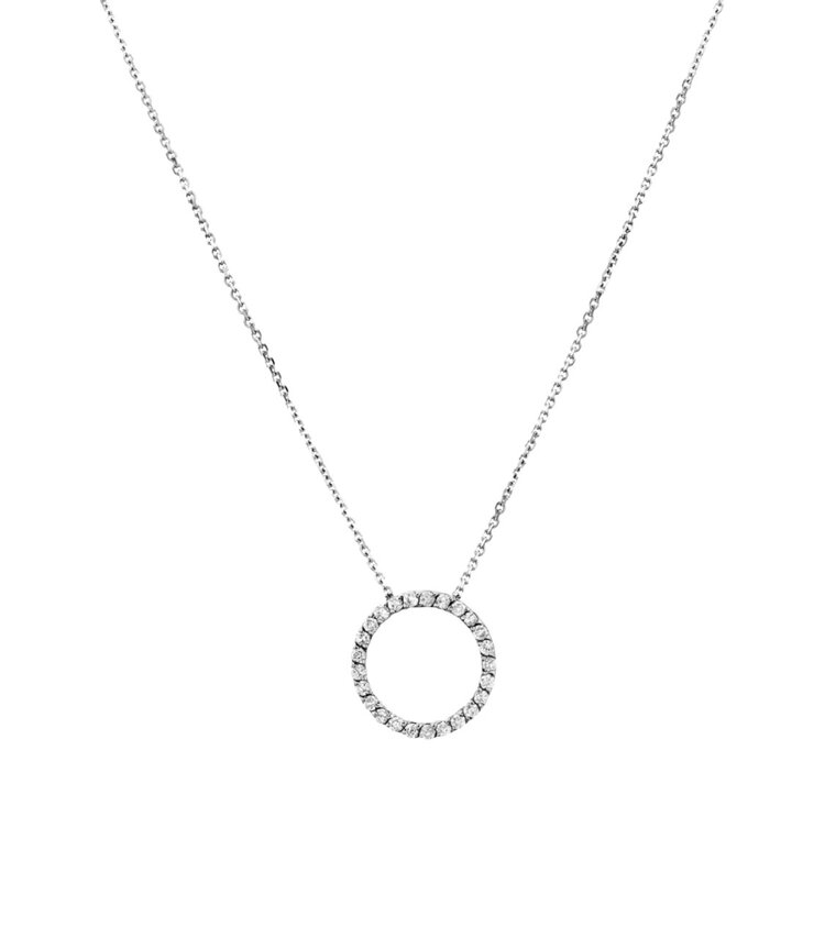 FJ KASHI (Y)14KW .49CT ETERNITY CIRCLE 22 DIAMOND PENDANT