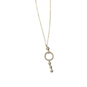 Roman + Jules (R)14K 0.17 CIRCLE PENDANT