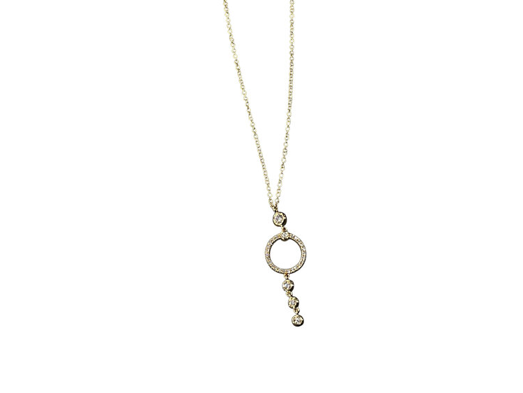 Roman + Jules (R)14K 0.17 CIRCLE PENDANT