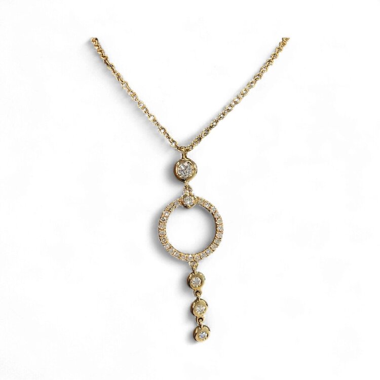 Roman + Jules (R)14K 0.17 CIRCLE PENDANT