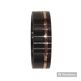 HEAVY STONE (R)HEAVYSTONE ZIR 14K ZIRCONIUM ROSE GOLD BAND SIZE 10 7MM