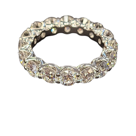 (R)14K LAB 5.04CTW LAB GROWN DIAMOND ETERNITY BAND SIZE 7 WHITE GOLD IGI CERT