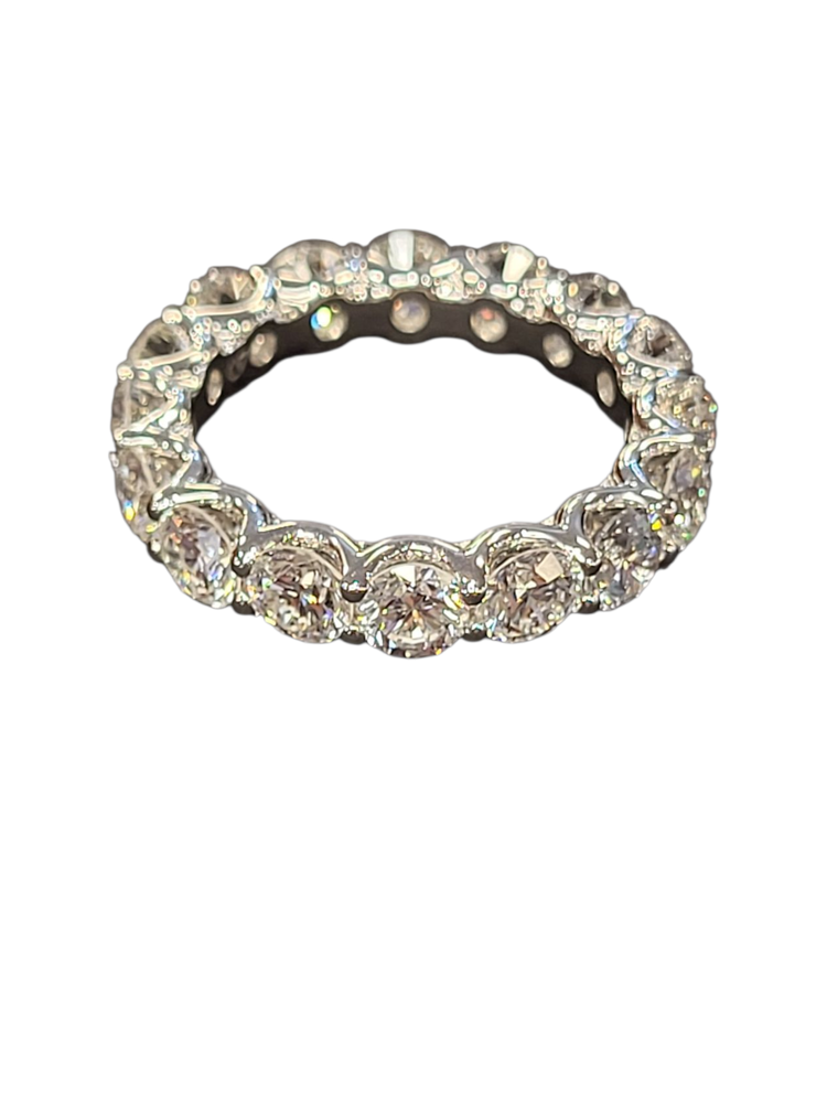 (R)14K LAB 5.04CTW LAB GROWN DIAMOND ETERNITY BAND SIZE 7 WHITE GOLD IGI CERT