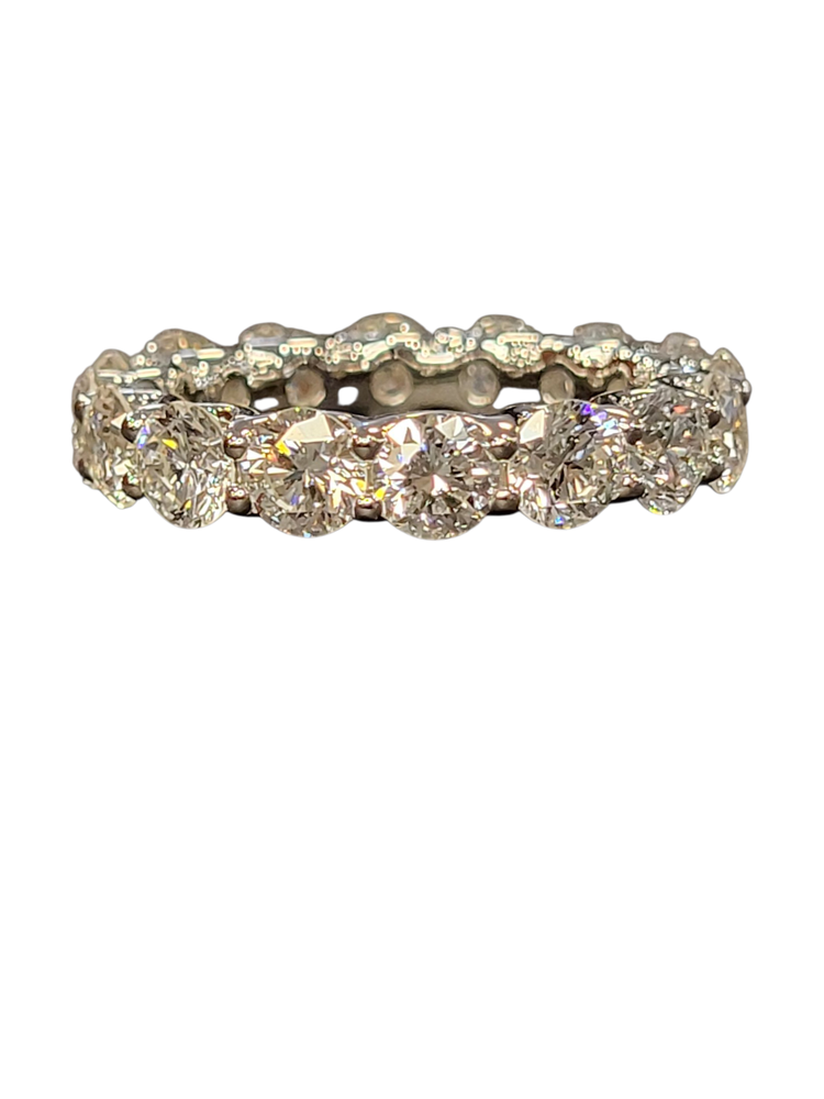 (R)14K LAB 5.04CTW LAB GROWN DIAMOND ETERNITY BAND SIZE 7 WHITE GOLD IGI CERT