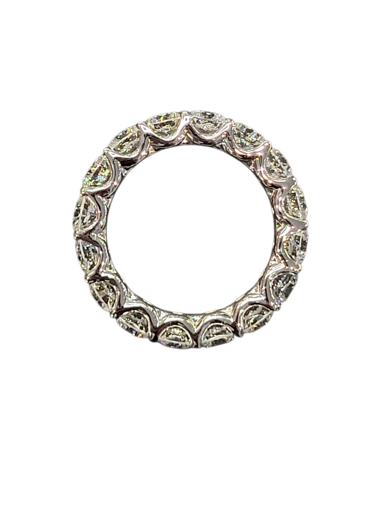(R)14K LAB 5.04CTW LAB GROWN DIAMOND ETERNITY BAND SIZE 7 WHITE GOLD IGI CERT