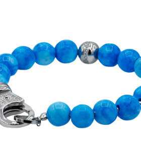BLACKJACK (R) BJ LARIMAR BEAD BRACELET STAINLESS STEEL