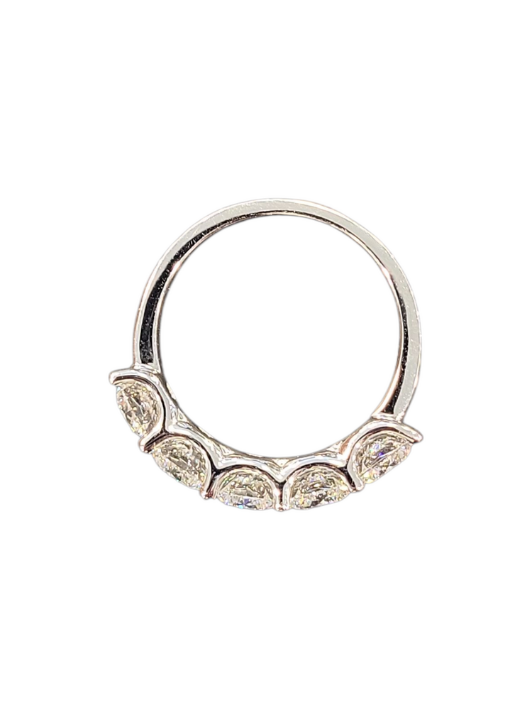 (R)14K LAB 2.52CTW LAB GROWN DIAMOND 5-STONE BAND IGI CERT SIZE 7