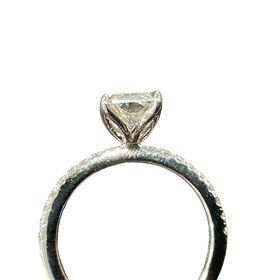 DS DESIGN INC. (Y)14KW 2.07 CT .28 CT E VS1 RADIANT CUT LAB GROWN DIAMOND RING IGI CERT#LG706542337