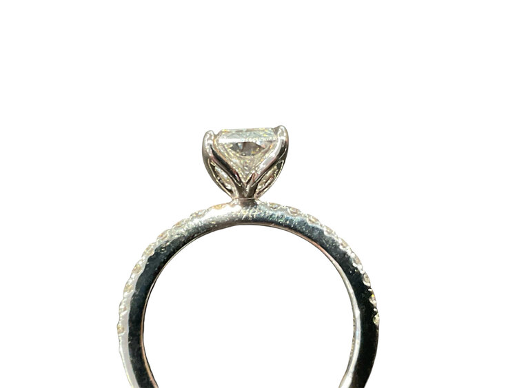 DS DESIGN INC. (Y)14KW 2.07 CT .28 CT E VS1 RADIANT CUT LAB GROWN DIAMOND RING IGI CERT#LG706542337