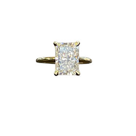 (Y)14KY 3.06CT D VS2 RADIANT CUT LAB GROWN DIAMOND RING IGI CERT#LG639434761