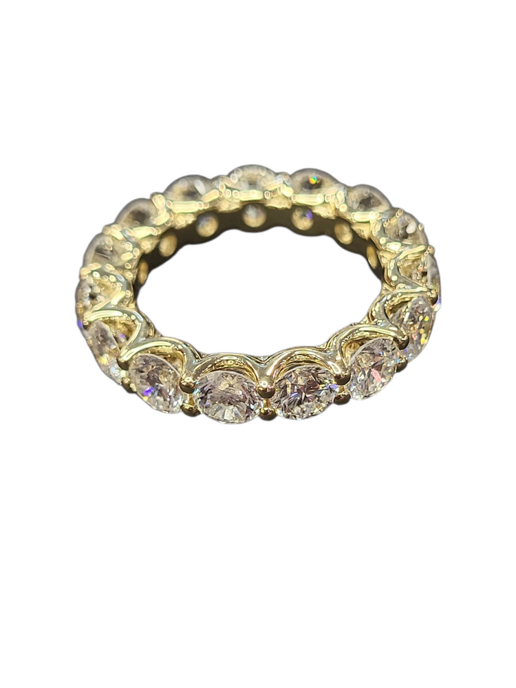 (R)14K LAB 5.00CTW LAB GROWN ETERNITY BAND SIZE 6 IGI CERT