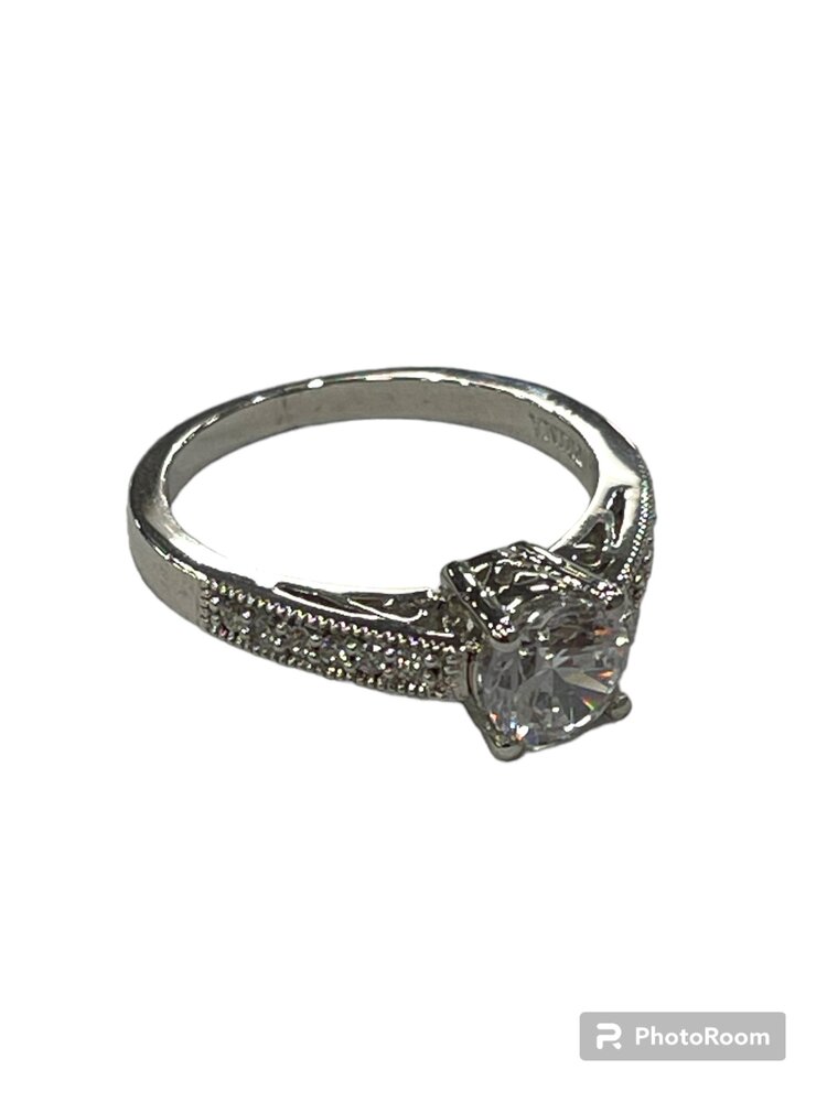 PRIMA NY (R)SAMPLE .11CT ROUND MILGRAIN SEMI MOUNT