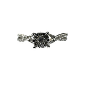 (X) 925 .20CT DIAMOND CLUSTER RING