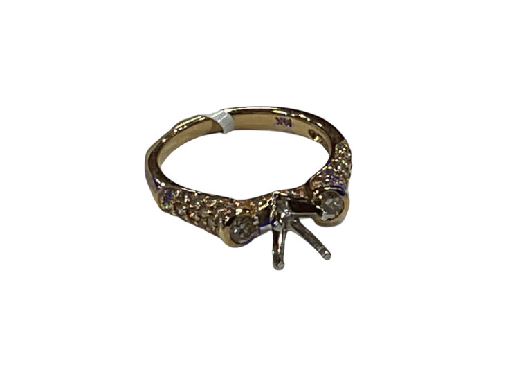 GEMDEK (Y)14K DIA .75CT YELLOW GOLD DIAMOND SEMI MOUNT