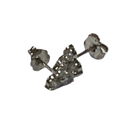 FJ KASHI (R)14K DIA .57CT WHITE GOLD 6 DIAMOND STUD EARRINGS