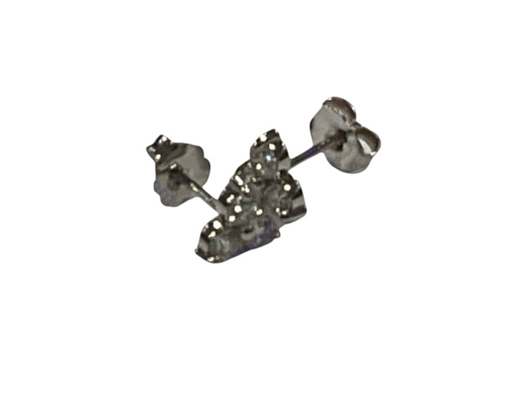 FJ KASHI (R)14K DIA .57CT WHITE GOLD 6 DIAMOND STUD EARRINGS