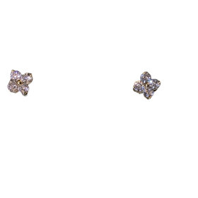 FJ KASHI (Y)14KY 0.51CT FOUR STONE DIAMOND STUD EARRINGS