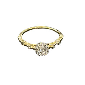 (R)14K 0.26CTW CLUSTER YELLOW GOLD RING