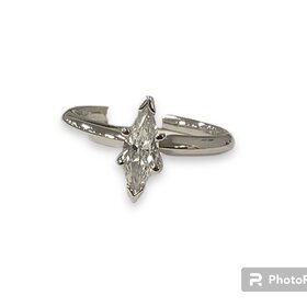 GEMDEK (Y)14K 0.49CT MQ H SI+ 14K WHIT GOLD SOLITAIRE MARQUISE .49 CT H SI+