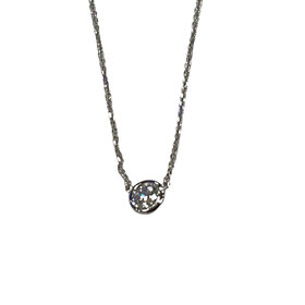 FJ KASHI (R)14K DIA .40CT WHITE GOLD DIAMOND SOLITAIRE BEZEL SET PENDANT