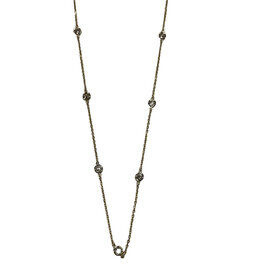 FJ KASHI (R)14K DIA .90CT YELLOW GOLD BEZEL SET DIAMOND NECKLACE DBY