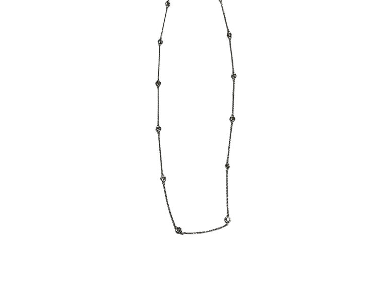FJ KASHI (R) 14K DIA .92CT WHITE GOLD DIAMOND BEZEL SET DBY NECKLACE