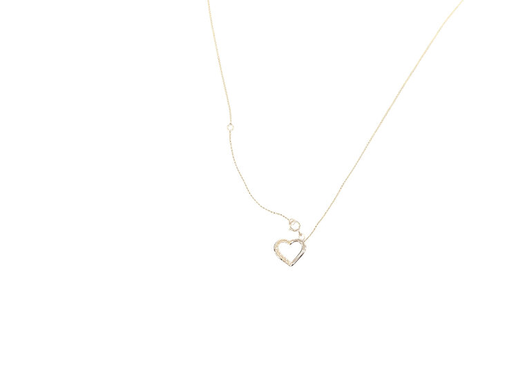 (Y)14K 0.11CTW DIA HEART PENDANT
