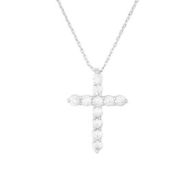 FJ KASHI (Y) 14K 1.00CT CROSS 11 DIAMOND SI1 G PENDANT