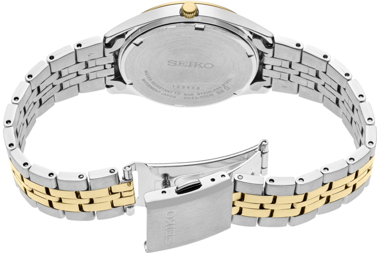 SEIKO SEIKO SUR430 DIAMETER 36.9 mm THICKNESS 8.83 mm MOVEMENT  Quartz Caliber 6N43 DIAL COLOR White GENDER Men's CRYSTAL MATERIAL Hardlex crystal