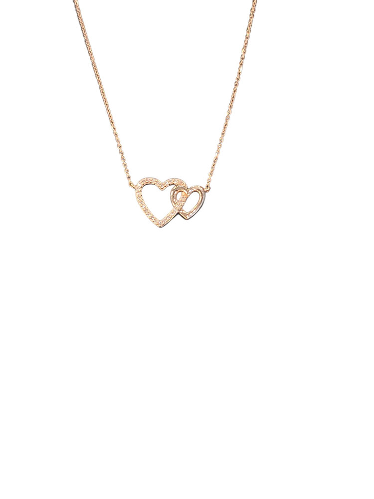 (Y)14K 0.13CT RG DIA DBL HEART