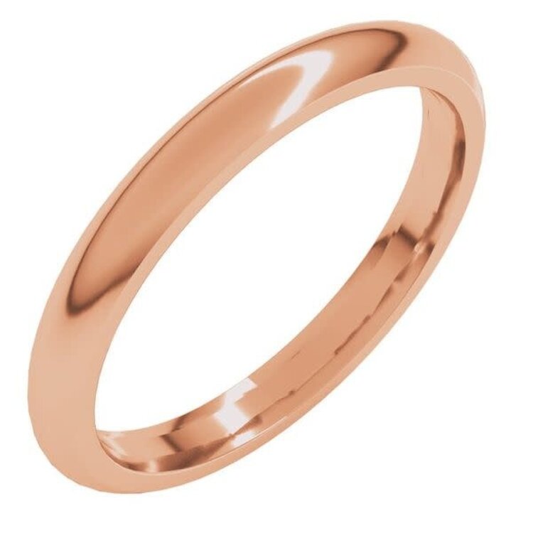 (Y)14KR 4MM WIDE HALF ROUND COMFORT FIT FINGER SIZE 7 ROSE GOLD WEDDING BAND