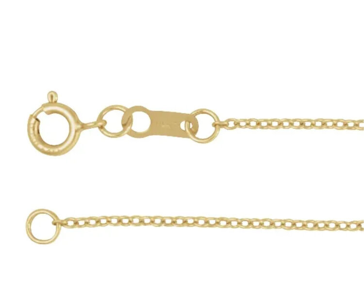 (Y) 14KY 1MM LIGHT WEIGHT CABLE CHAIN 16-18”