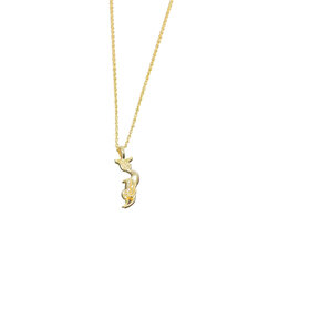 (Y)14KY .7MM CARDED CABLE ROPE W/MERMAID PENDANT