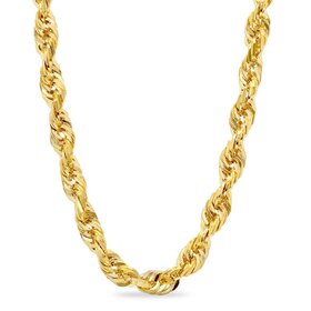 (Y) 14KY 3.25MM DIAMOND CUT ROPE CHAIN W/LOBSTER CLASP 16” LONG