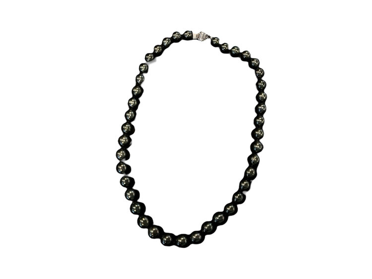 (Z) TAH 8-10MM 14K WHITE GOLD 18 INCH TAHITIAN PEARL STRAND
