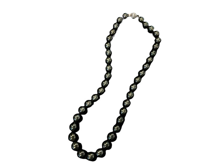 (Z) TAH 8-10MM 14K WHITE GOLD 18 INCH TAHITIAN PEARL STRAND