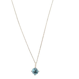 (Y)10KW BT DIA PENDANT BLUE TOPAZ AND DIAMOND