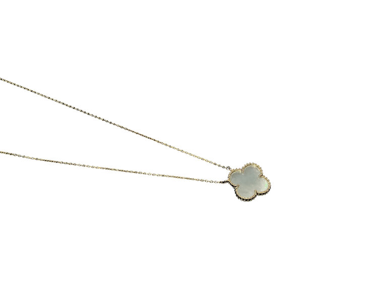 PRIMA NY (Y)14K 2.08 MOTHER PEARL 2.08CT PENDANT ON YELLOW GOLD CHAIN