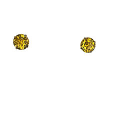 (Y)14KY 6MM CTR ROUND CUT CITRINE YELLOW GOLD STUDS