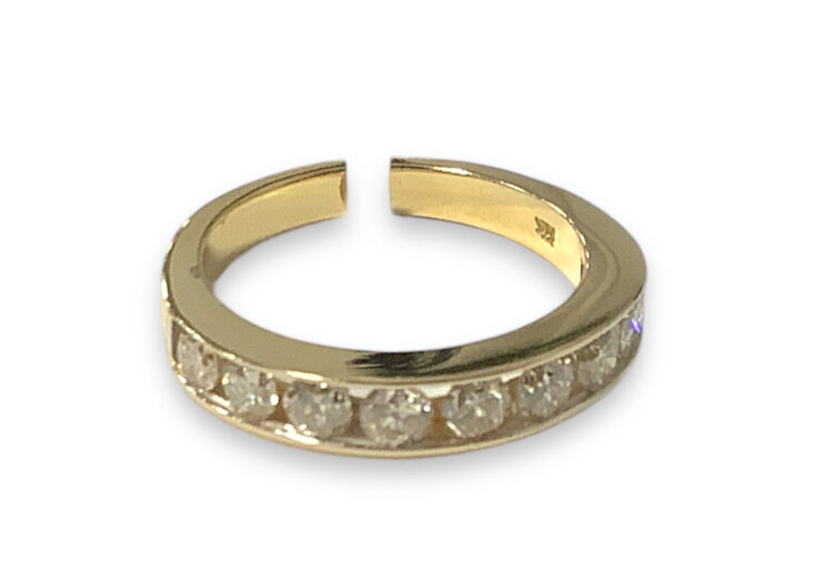 GEMDEK (Y)14KY .95CTW SI1 14K YELLOW GOLD CHANNEL SET BAND WITH .95CTW DIAMONDS SI1 QUALITY