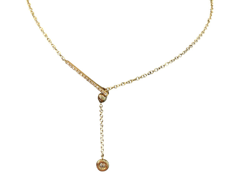 Roman + Jules (R)14K 0.12CT DIAMOND NECKLACE