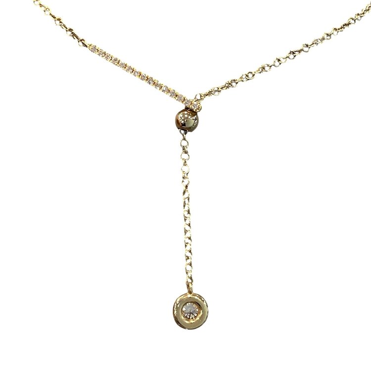 Roman + Jules (R)14K 0.12CT DIAMOND NECKLACE