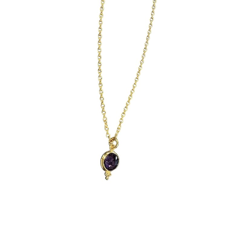 STEPHEN ESTELLE (Y)VERMEIL AMETHYST PENDANT