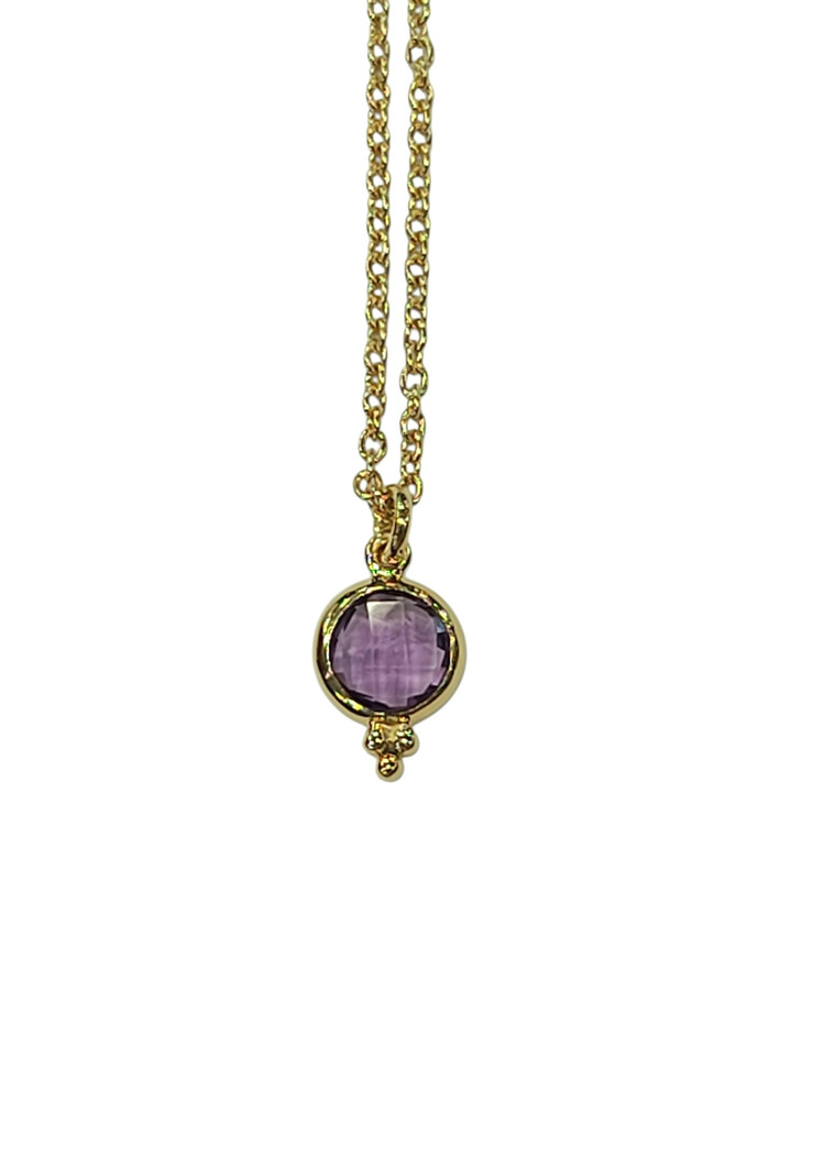 STEPHEN ESTELLE (Y)VERMEIL AMETHYST PENDANT