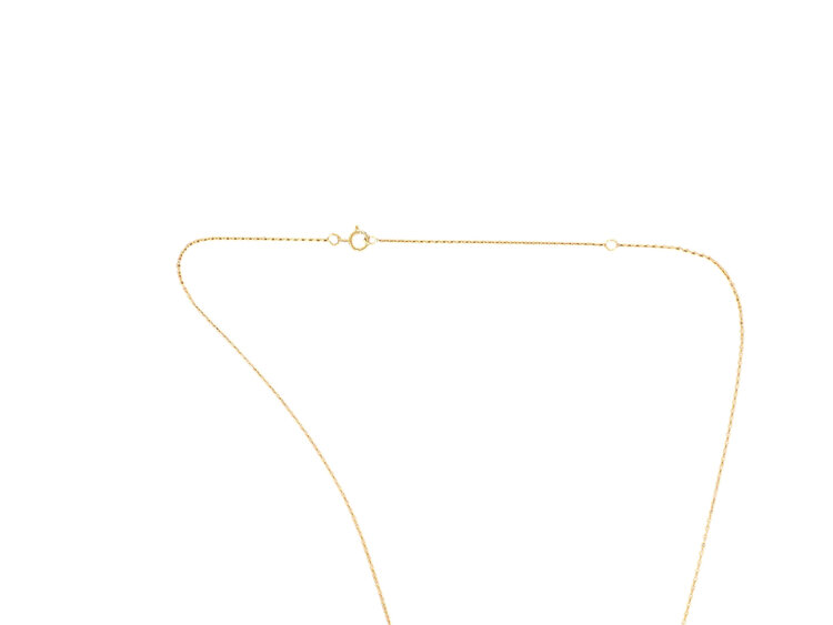 (Y)14KR 0.35CT PINK SAPPHIRE PEAR DROP NECKLACE ADJUSTABLE CABLE CHAIN 16”-18” LONG ROSE GOLD