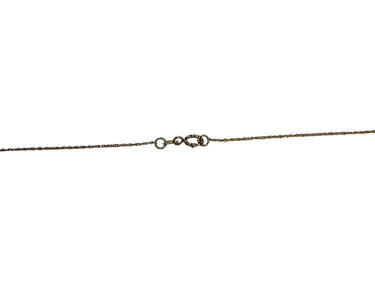(Z)14K 0.35CTW, DIAMOND PENDANT ON YELLOW GOLD CHAIN